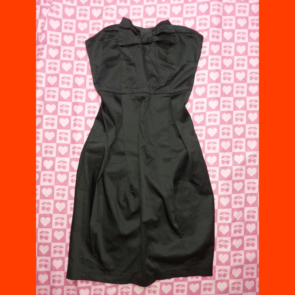Black Strapless Forever 21 Dress With Bow